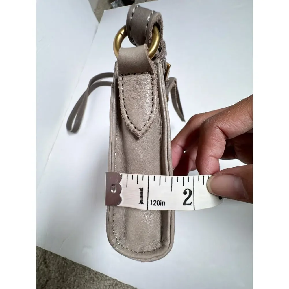 Margot New York Aiden Wallet on a String Taupe Leather Crossbody